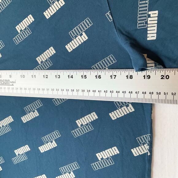 PUMA Women’s Short Sleeve Crewneck T-shirt Size S, Blue with White Logos - Picture 3 of 7